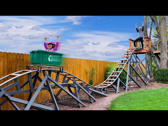 Dad Builds Backyard Roller Coaster!