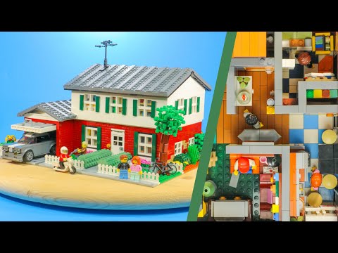 COLORFUL LEGO 1980s Family HOUSE MOC!!