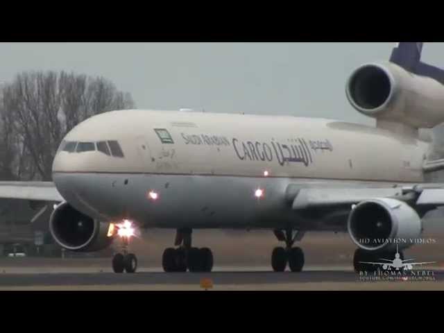✈[Full HD] Saudia MD-11F CLOSE TAKEOFF @ Amsterdam