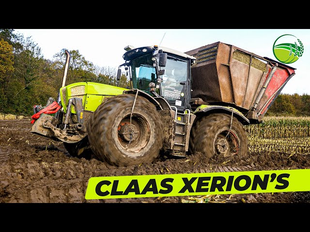 CLAAS Xerion Motorsound | Chopping maize with a CLAAS Jaguar 960 Terra Trac