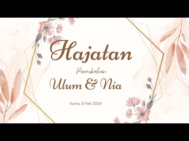 Live - Hajatan Pernikahan Ulum & Nia