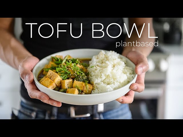 How can cooking at home be this EASY?!  Sweet + Salty Tofu Rice Bowl Recipe