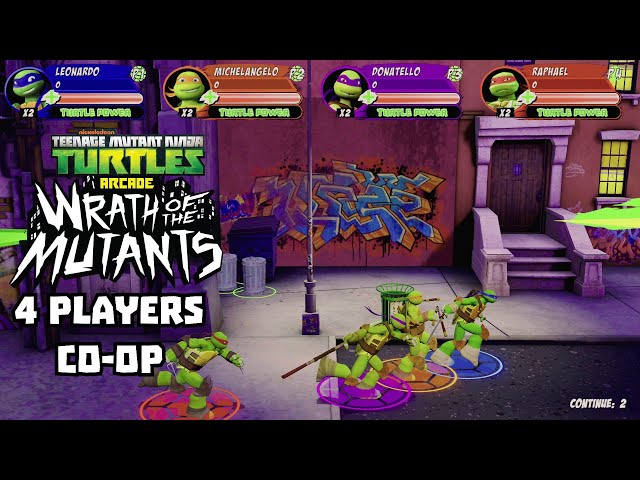 [4 Players Co-op] TMNT Arcade Wrath of the Mutants Full Walkthrough