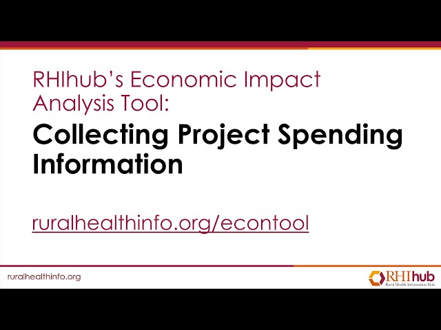 Economic Impact Analysis Tool: Collecting Project Spending Information