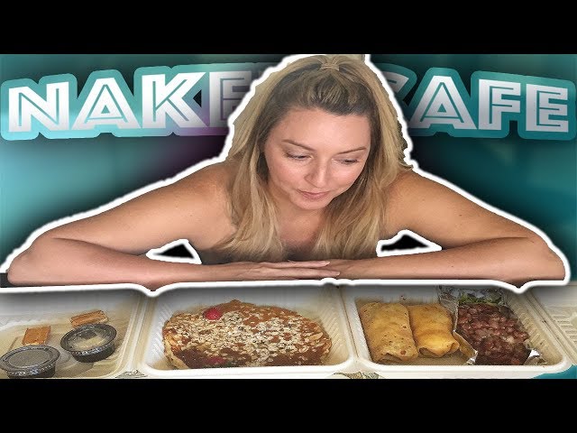 Fuzzy Monkey Pancakes + Breakfast Burrito Mukbang (Naked Cafe Review) | TRAVEL SNACKS
