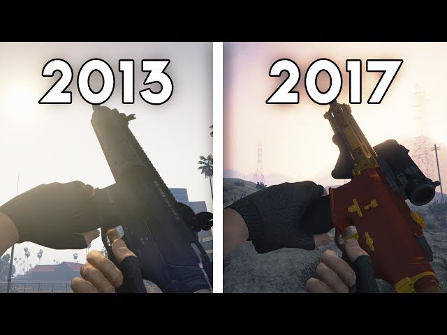 GTA Online Gunnrunning - 2013 vs 2017 Weapons Comparison (All MK2 Upgrades)