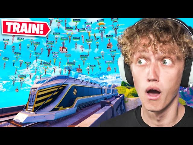 I Got 100 Players To Land On The TRAIN In Fortnite! (Chapter 5)