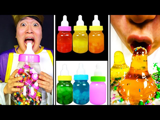 Mukbang Giant Bottle Candy Jelly || Funny Mukbang || TikTok Video - HUBA