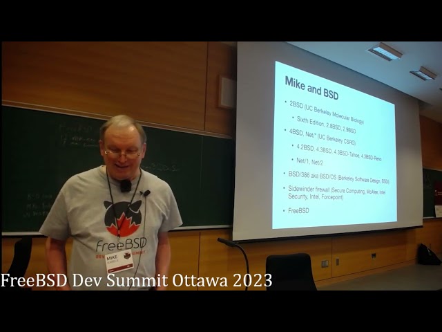 May 2023 Developer Summit: FreeBSD Stories  by: Michael J. Karels