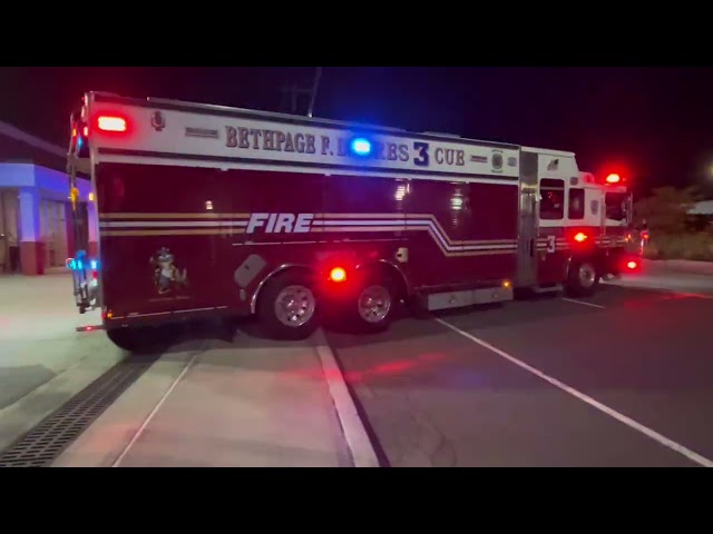 Compilation of Bethpage Fire Department backing up into quarters