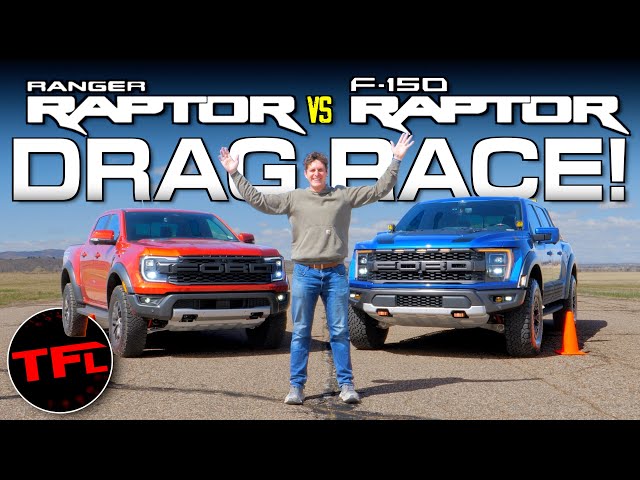 This Ford Ranger Raptor vs. F-150 Raptor Drag Race is UNBELIEVABLY Close!