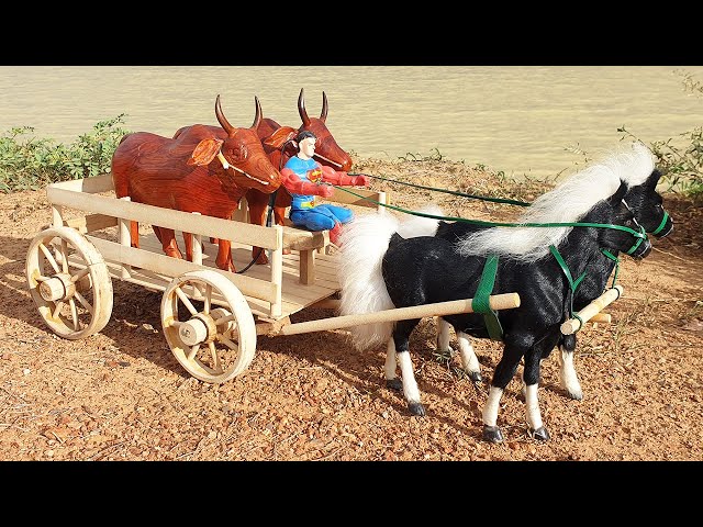 How To Make Horse Cart From Wood - Creative Woodworking Projects With Wooden Cow