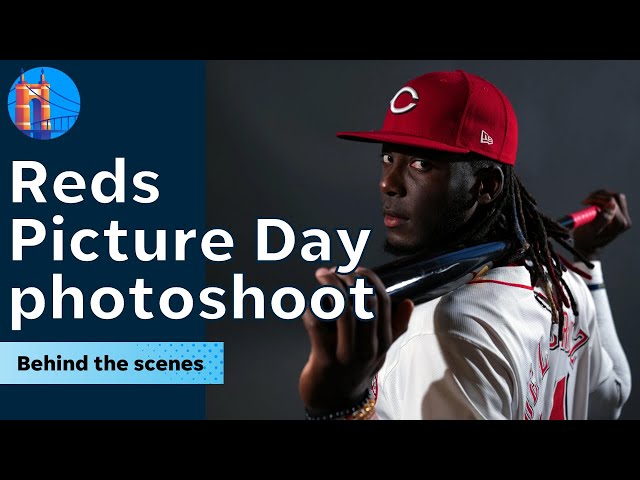Watch behind the scenes from the Cincinnati Reds Spring Training 2024 team picture day photoshoot