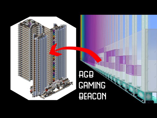Binary Encoded RGB Gaming Beacon in Minecraft