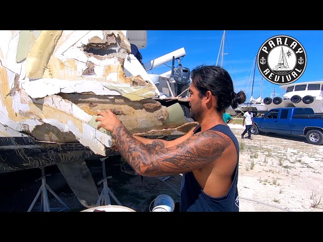 PATCHING A SALVAGE BOAT to cross GULF STREAM! - Episode 90