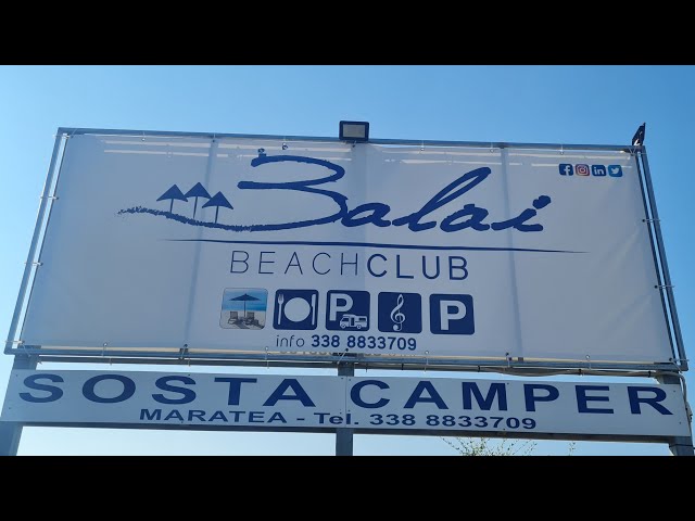 2022 Sosta Camper Balai BeachClub in Maratea PZ , Italien - Drohnenaufnahmen in 4K
