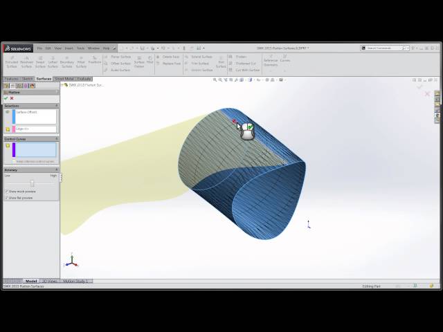 Tech Tip: SOLIDWORKS 2015 Tutorial - Flattening Surfaces