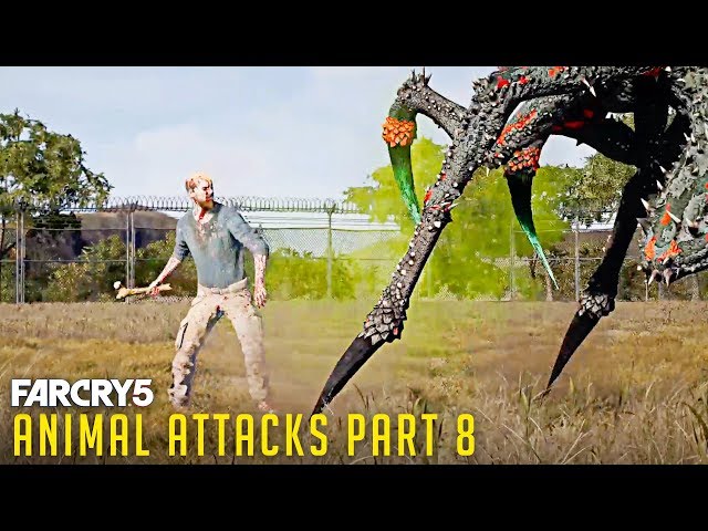 All Animal Attacks on Zombie Walker (Animal Attacks Part 8)  Animals VS Zombie - FAR CRY 5