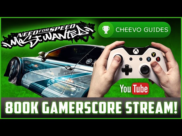 800k Gamerscore Live Stream (Playing Need For Speed Most Wanted)
