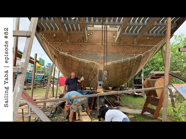 Changing our wooden rudder completely because of a SHIPWORM FEAST! — Sailing Yabá #82