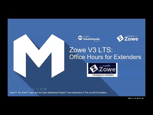 Zowe V3 Office Hours for Extenders - Installation and packaging