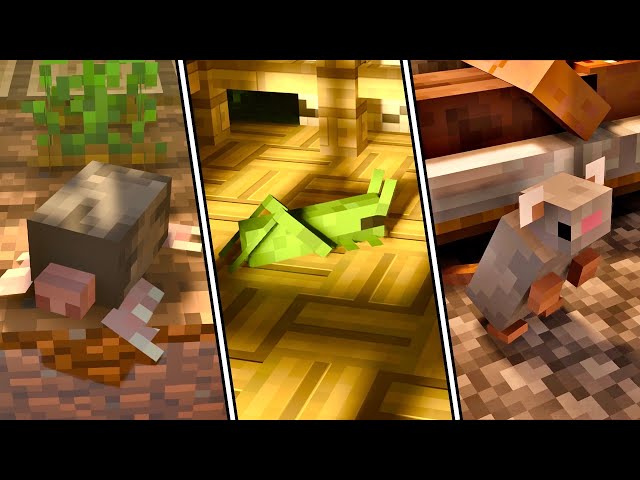 Mole, Locusts, Rats............. MINECRAFT MOBS MOD FOR PE AND BEDROCK