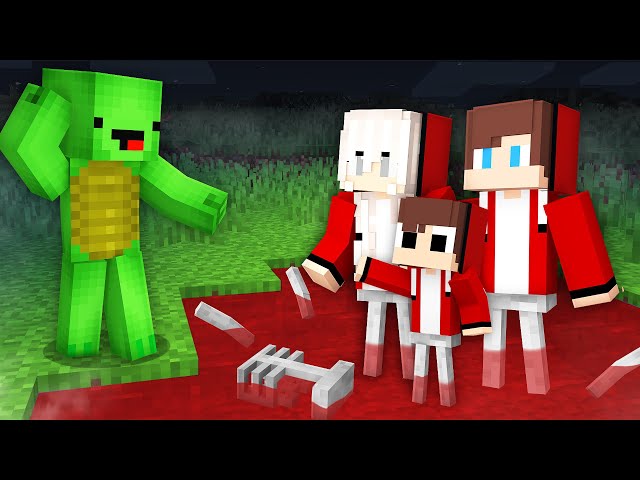 Maizen FAMILY Scared with BLOOD RAIN in Minecraft! - Parody Story(JJ and Mikey TV)