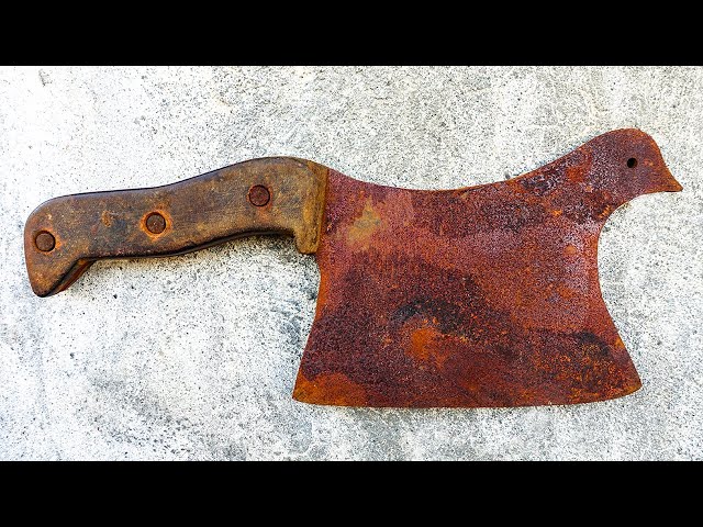 Restoration Vintage Rusty Butcher Cleaver