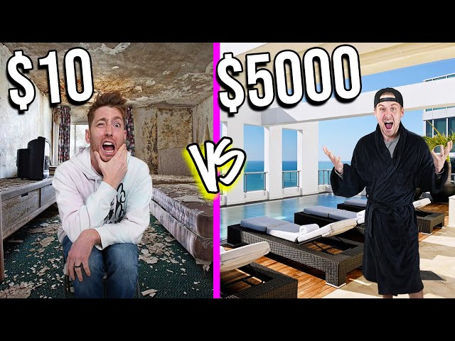 $10 VS $5,000 HOTELS! *Budget Challenge*