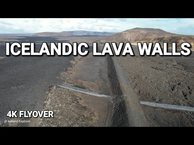 The Lava Walls of Iceland! They do redirect the lava and saved the town! 4k
