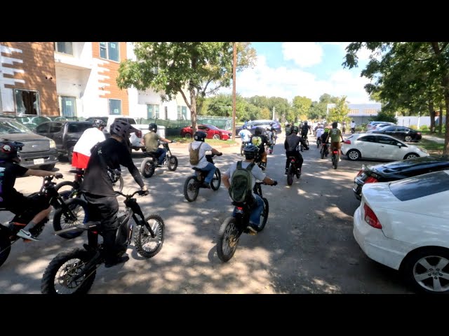 Sur Ron Megaride ATX! Lunch Ride! Stunters and chill riders ride together as one!