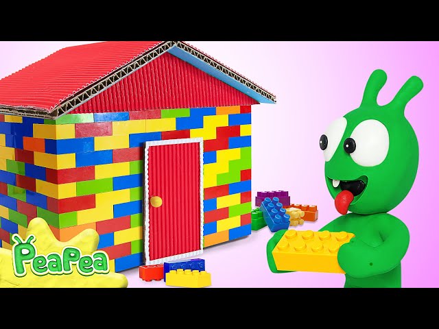 Pea Pea Build Lego House Vs. Cookies House | Pea Pea - Cartoon for kids
