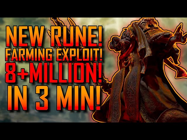 Elden Ring | 8+ MILLION RUNES! In 3 MIN! | NEW RUNE FARMING EXPLOIT! | GET Level 500!+ FAST!