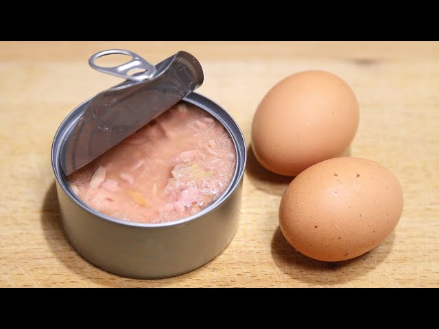 Quick breakfast recipe, ready in minutes - Tuna omelette