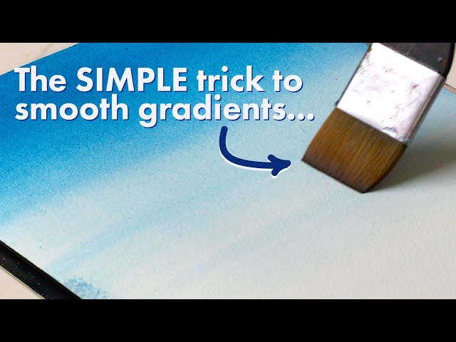 The BEST technique for a SMOOTH GRADIENT WASH with watercolor.