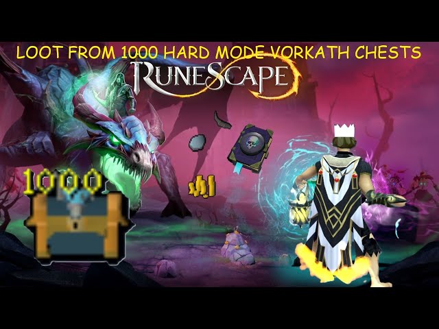 Loot From 1000 Hard Mode Vorkath Chests - RS3