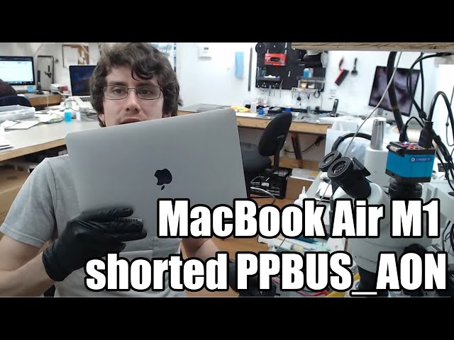 2020 MacBook Air M1 shorted PPBUS_AON repair