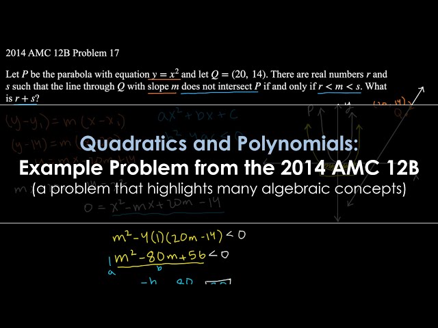 Quadratics and Polynomials: Example Problem from the 2014 AMC 12B