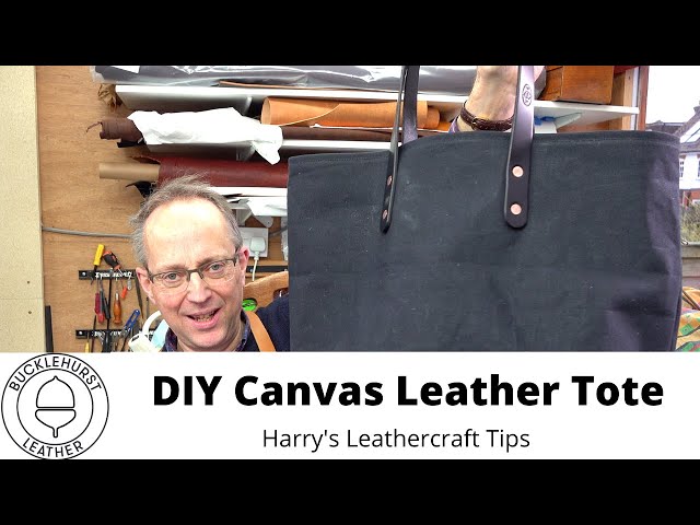 Make A Canvas And Leather Tote Bag, Free Plans.
