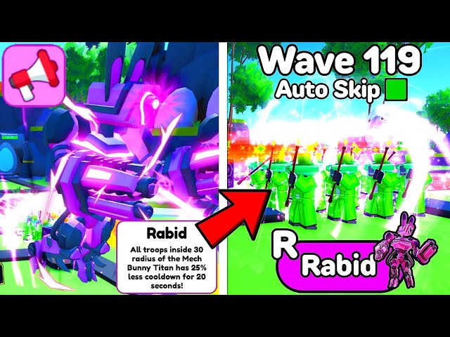 😱THE NEW MECH BUNNY TITAN *RABID ABILITY* IS ACTUALLY OP!!🤯 Toilet Tower Defense