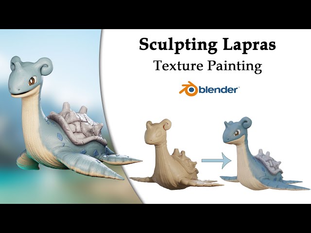 Blender Speed Sculpt - Texturing - Lapras