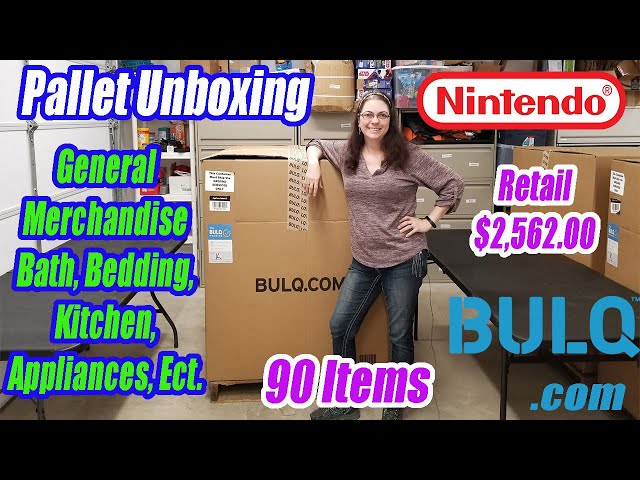 Bulq.com Pallet Unboxing - Nintendo, General Merchandise - Retail $2,562 - 90 Items - Reselling