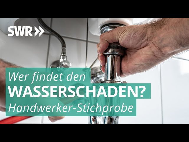 Handwerker-Stichprobe Leck-Ortungs-Firma: Wer findet die Ursache des Wasserschadens? |Marktcheck SWR