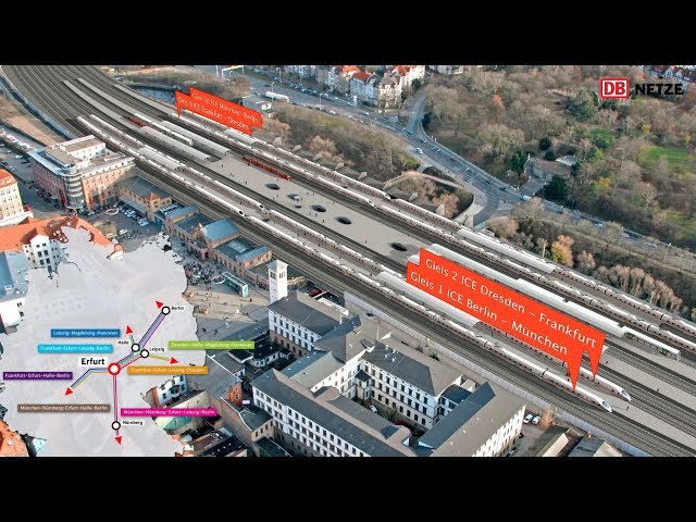VDE 8: Der Bahnknoten Erfurt – Bau des ICE-Kreuzes in Mitteldeutschland