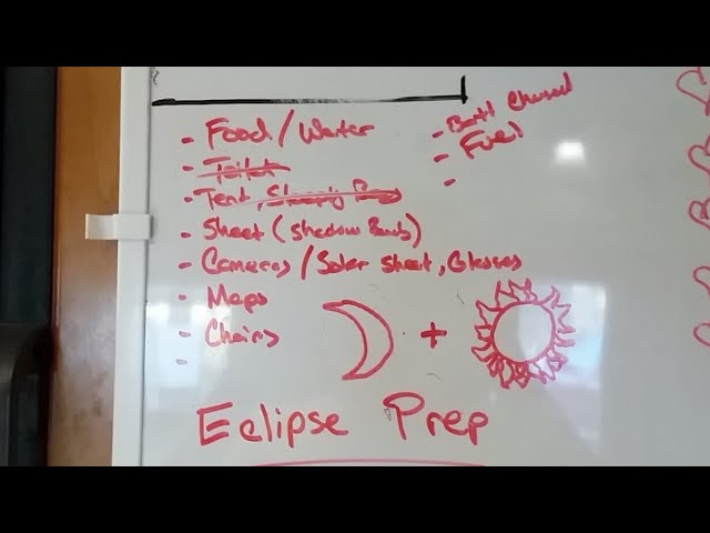 Solar Eclipse Preparations and Plans
