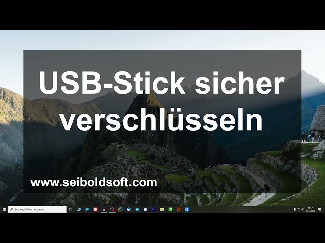 USB-Stick sicher mit Container verschlüsseln