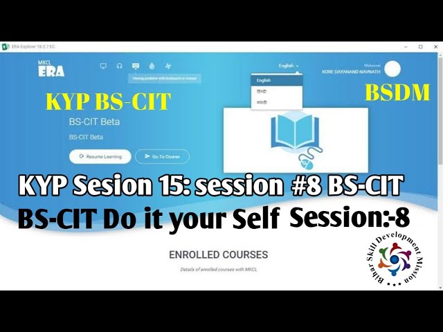 KYP Session 15 Do It yourself of Bs-CIT Session 08 || do it yorself