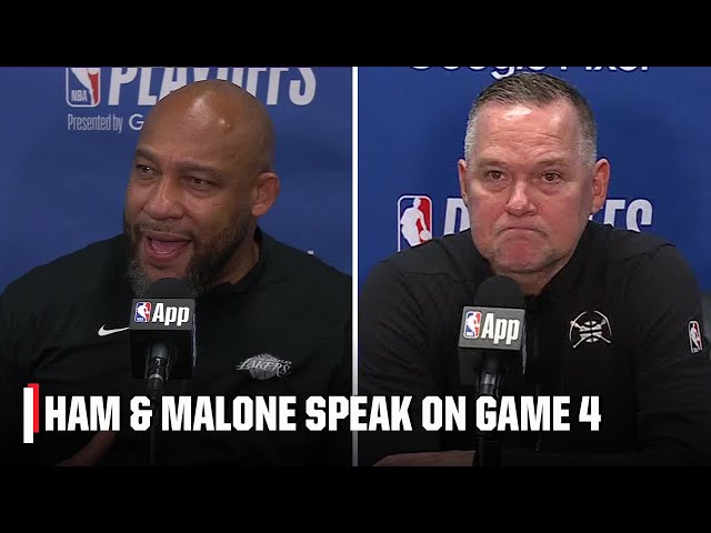 Darvin Ham & Michael Malone react to Lakers' Game 4 win over the Nuggets | NBA on ESPN