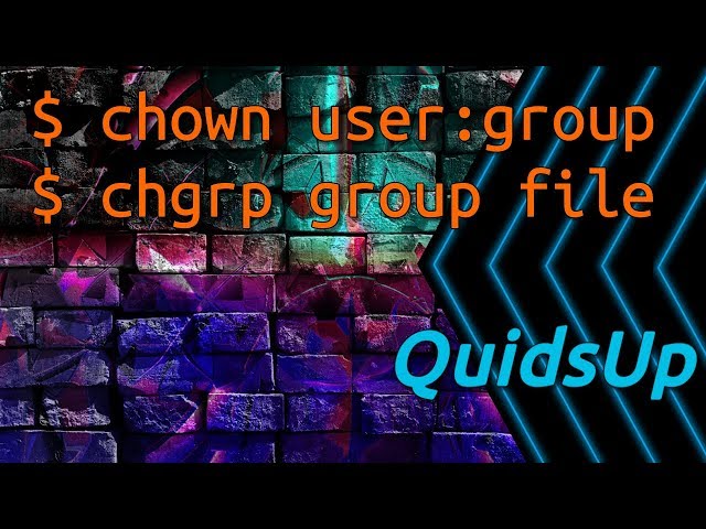 Linux Terminal Basics: chown, chgrp - File Ownership