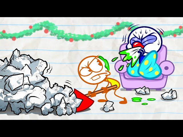 "Merry X-Mas and a Happy Flu Year" | Pencilmation Cartoons!